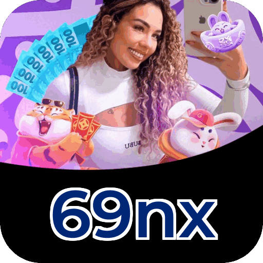 Interface do aplicativo 69nx mostrando jogos disponíveis no iOS e Android